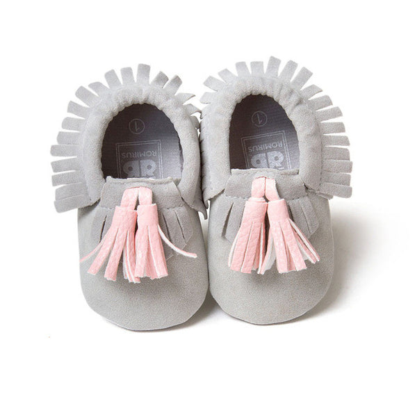 Fashion New Styles Suede PU Leather Infant Toddler Newborn Baby Children First Walkers Crib Moccasins Soft Moccs Shoes Footwear
