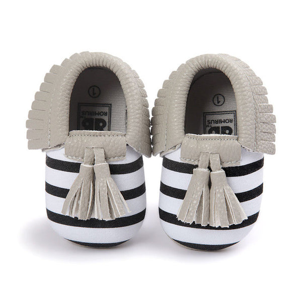 Fashion New Styles Suede PU Leather Infant Toddler Newborn Baby Children First Walkers Crib Moccasins Soft Moccs Shoes Footwear