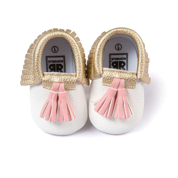 Fashion New Styles Suede PU Leather Infant Toddler Newborn Baby Children First Walkers Crib Moccasins Soft Moccs Shoes Footwear