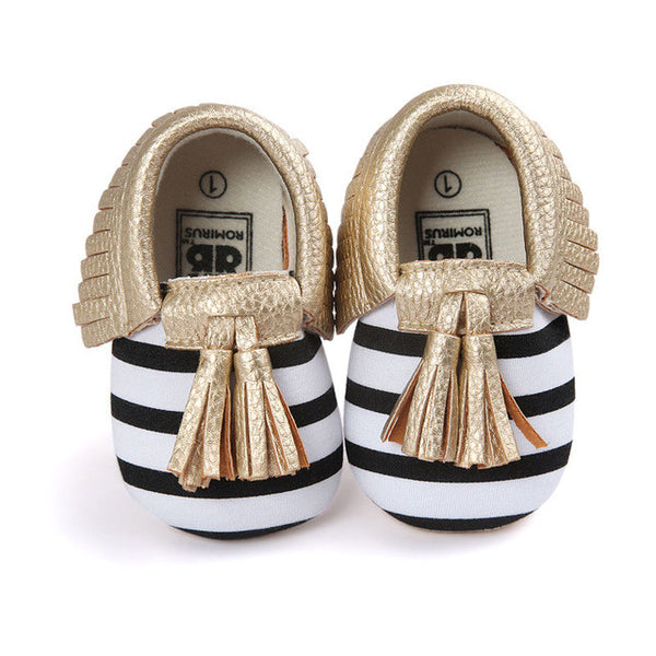 Fashion New Styles Suede PU Leather Infant Toddler Newborn Baby Children First Walkers Crib Moccasins Soft Moccs Shoes Footwear