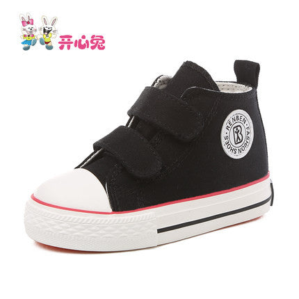 Kids shoes for girl children canvas shoes boys sneakers 2017 Spring autumn girls shoes White High Solid fashion Children shoes