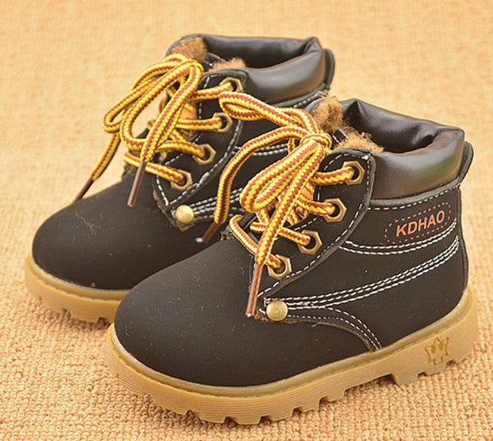Spring Winter Children Sneakers Martin Boots Kids Shoes Boys Girls Snow Boots Casual Shoes Girls Boys Plush Fashion Boots