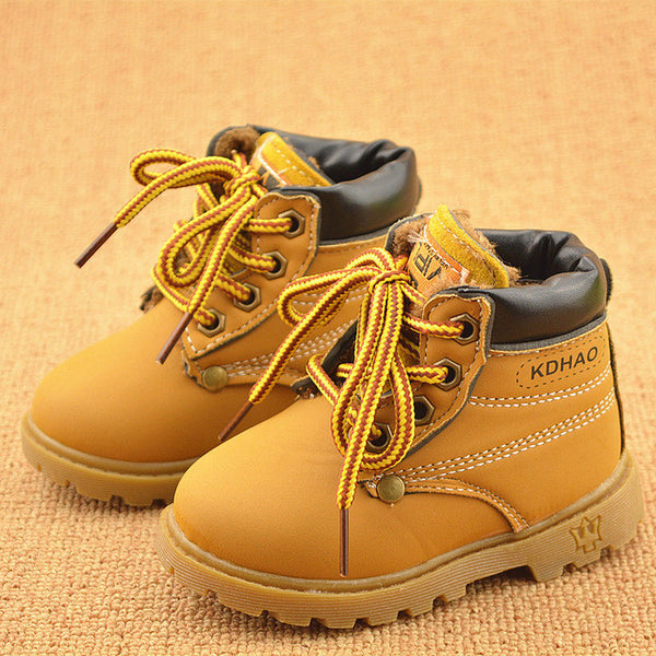 Spring Winter Children Sneakers Martin Boots Kids Shoes Boys Girls Snow Boots Casual Shoes Girls Boys Plush Fashion Boots