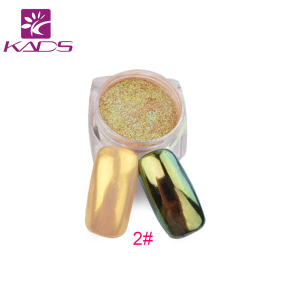 KADS 1g/Box Gold Sliver Nail Glitter Powder Shinning Nail Art DIY Chrome Pigment Glitters Nail Art Chrome Pigment Glitters Dust