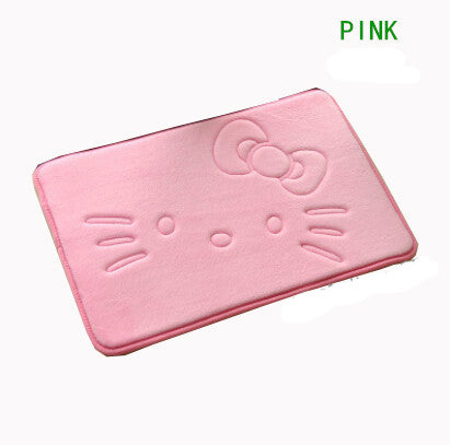 Lovely Thick Coral Velvet Carpet Hello Kitty Child Crawling Bath Mat Anti-slip Mat  for Kitchen Bathroom Living Room Carpet B5