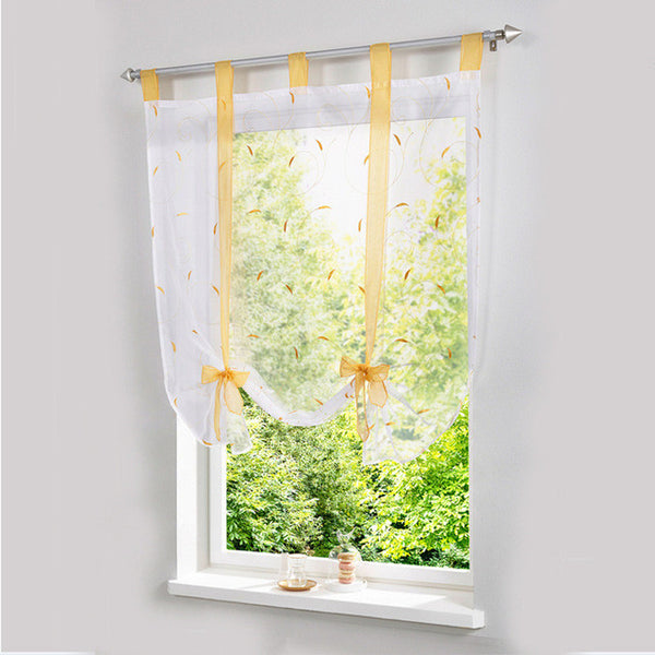 New Roman Leaf Tulle Window Treatments Sheer Curtains for Living Room the Bedroom Kitchen Tyra Panel Draperies and Blinds drapes