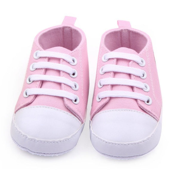 12 Colors Infant Toddler Canvas Sneakers Baby Boy Girl Soft Sole Crib Shoes First Walkers for 0-12M