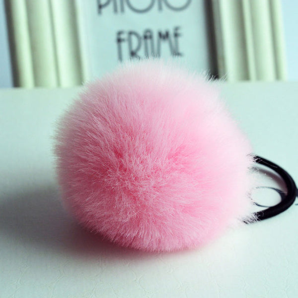 Hot Sale Korean Style Girls Cute Trendy Soft Fake Rabbit Fur Elastic Hair Rope Hair Band  Hair Accessories