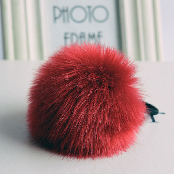 Hot Sale Korean Style Girls Cute Trendy Soft Fake Rabbit Fur Elastic Hair Rope Hair Band  Hair Accessories