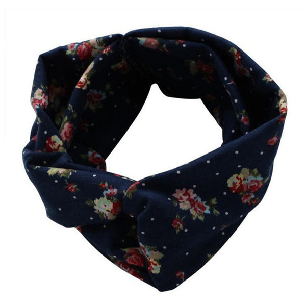 haimeikang Turban Headband Floral Prints Bandanas Korean  Elastic Hair Bands Gum Hair for Girls Hair Accessories for Women