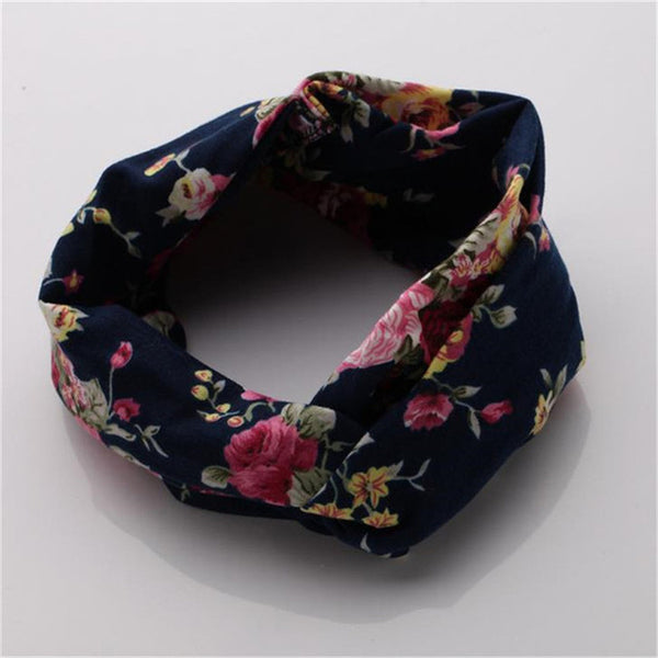 haimeikang Turban Headband Floral Prints Bandanas Korean  Elastic Hair Bands Gum Hair for Girls Hair Accessories for Women