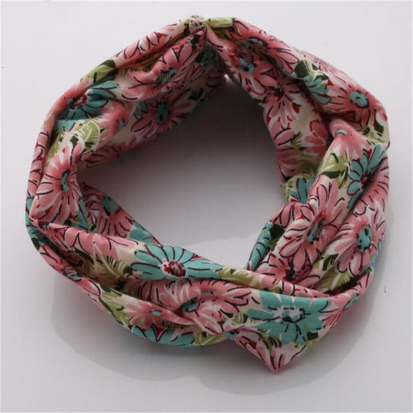 haimeikang Turban Headband Floral Prints Bandanas Korean  Elastic Hair Bands Gum Hair for Girls Hair Accessories for Women