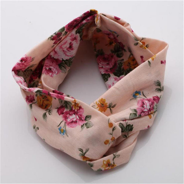 haimeikang Turban Headband Floral Prints Bandanas Korean  Elastic Hair Bands Gum Hair for Girls Hair Accessories for Women