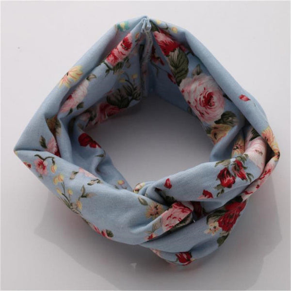 haimeikang Turban Headband Floral Prints Bandanas Korean  Elastic Hair Bands Gum Hair for Girls Hair Accessories for Women