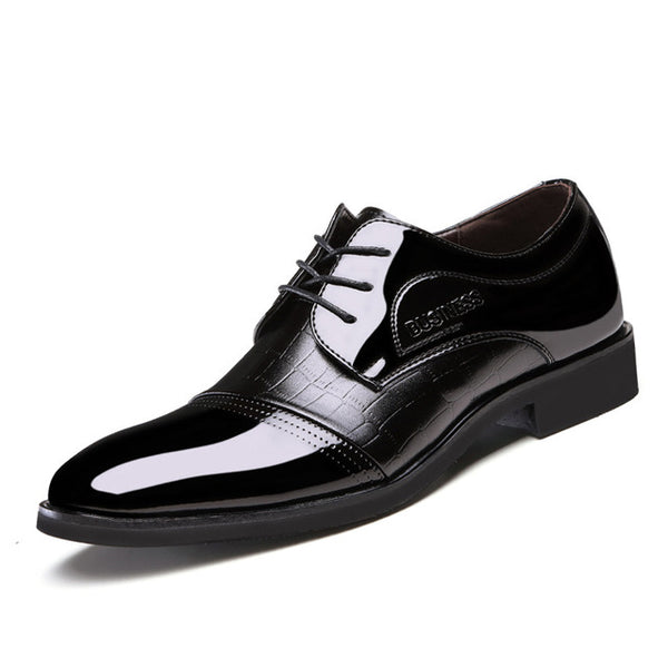 Luxury Brand Patent Leather Shoes Men Oxfords Men's Flats Formal Shoes Classic Business Dress Shoes Men's Oxford  Flats Big Size