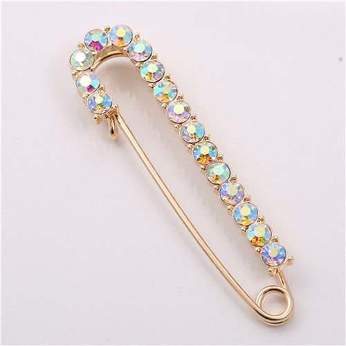 Free shipping The new multicolor fine dust coat cardigan big pins brooch