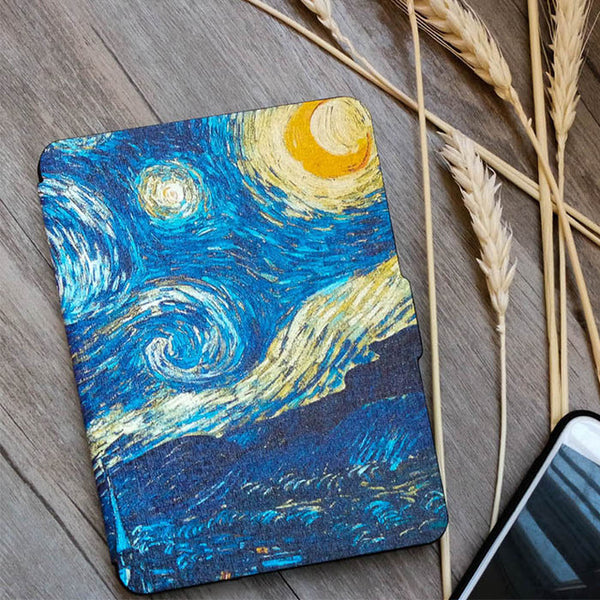 Kindle Paperwhite Case Van Gogh Design Skin,Lighted Slim Leather Cover Fit Kindle Paperwhite2013 2015 2016 6th generation
