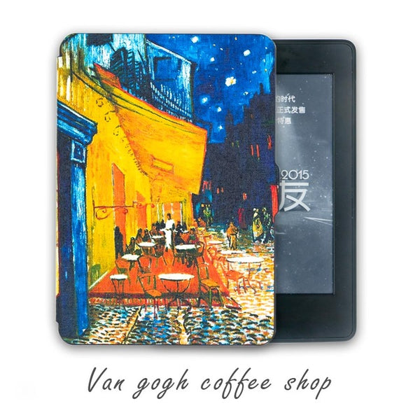 Kindle Paperwhite Case Van Gogh Design Skin,Lighted Slim Leather Cover Fit Kindle Paperwhite2013 2015 2016 6th generation