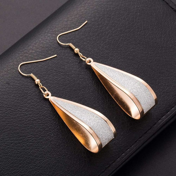 Brincos longos dangle para mulheres Silver/Gold Crystal Scrub Drop Hook  Earrings Long earring Pendientes For Women