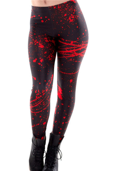 NADANBAO New Black Splatter  Print Women Legging Skinny Long Woman leggins women pant