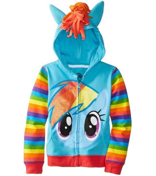 2015 Retail Children Clothing Cartoon Rabbit Fleece Outerwear girl fashion clothes/hooded jacket/Winter Coat roupa infantil