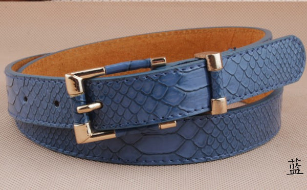 Free shipping new Belts fashion crocodile punk thin waist belt black red trench female genuine leather strap buckle women animal