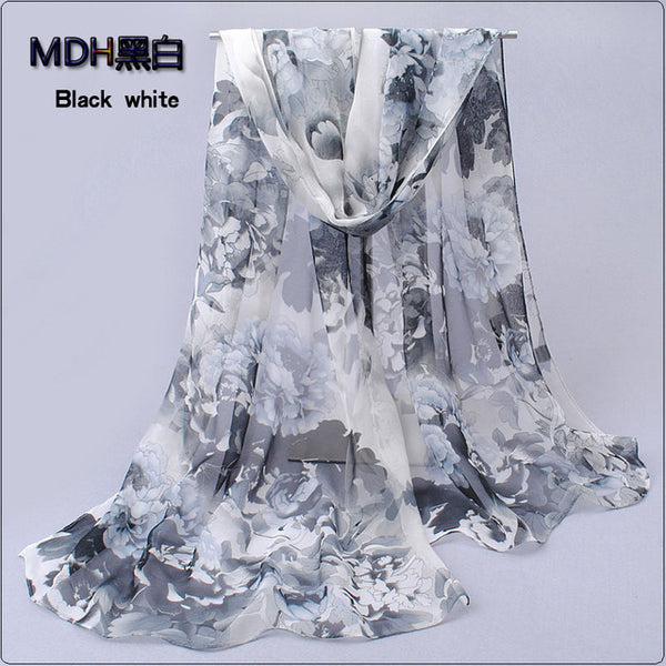 from india hot sale 2017 new women for 4 seasons scarves polka velvet chiffon bohemia flower fashion summer free shipping mdh