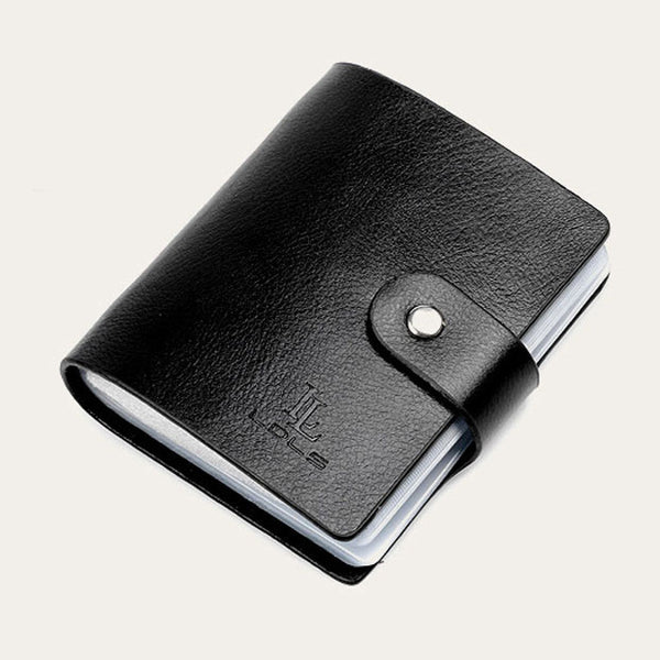 Hot Sale 60 Slots Women Men Credit Card Holder Genuine Leather Buckle Large Capacity Business ID Holders Organizer Free Shipping