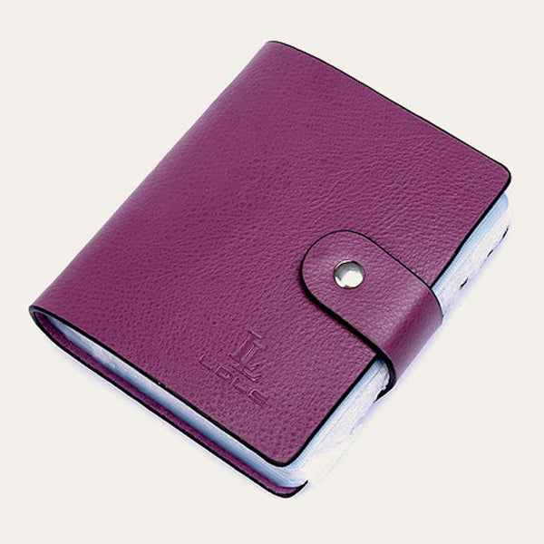 Hot Sale 60 Slots Women Men Credit Card Holder Genuine Leather Buckle Large Capacity Business ID Holders Organizer Free Shipping