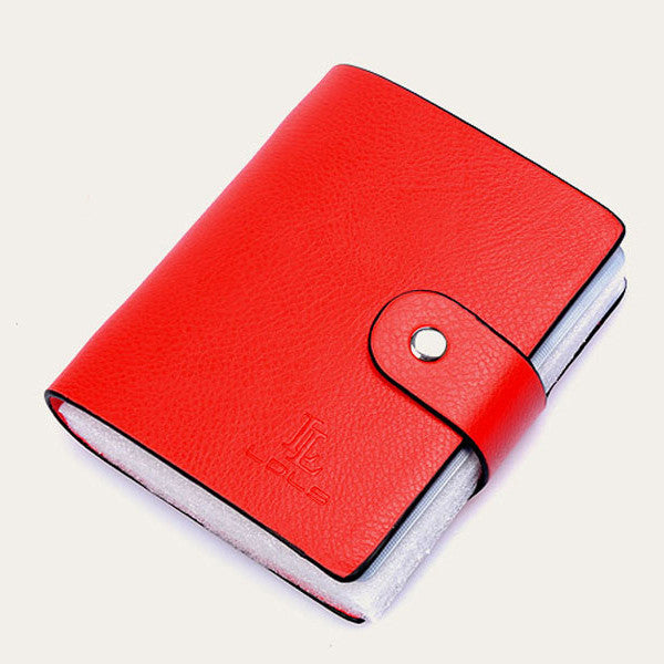 Hot Sale 60 Slots Women Men Credit Card Holder Genuine Leather Buckle Large Capacity Business ID Holders Organizer Free Shipping