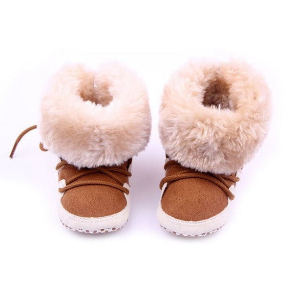 New Baby Shoes Winter Warm Snow Boots Fleece Soft Soled Crib Toddler Sneakers First Walkers S01