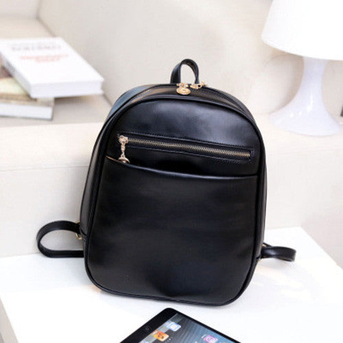 RU&BR Preppy Style Leather Backpacks Hot Sale Women Shopping Clutch Designer Fresh Casual Girls Backpacks Candy Shoulders Bags