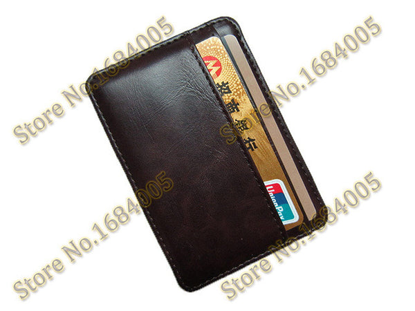 High quality men magic wallets Korea fashion mini men wallets small portable PU leather purse male card holder XF005