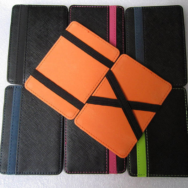 High quality men magic wallets Korea fashion mini men wallets small portable PU leather purse male card holder XF005