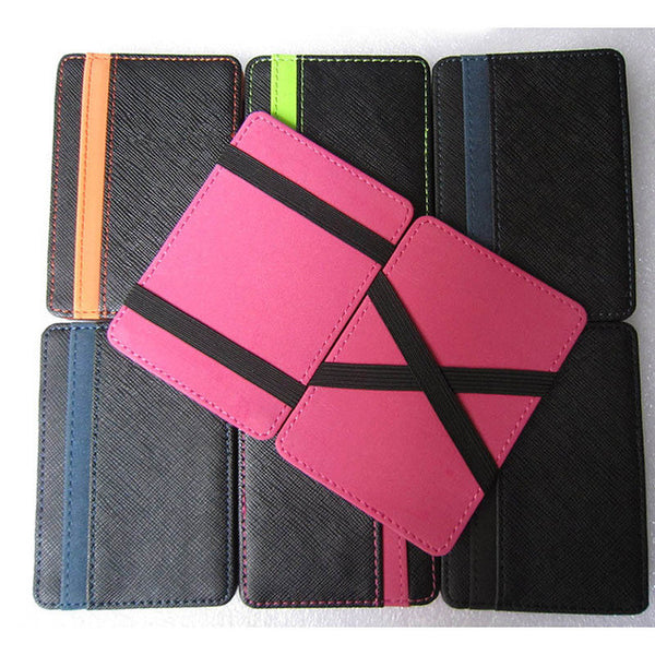 High quality men magic wallets Korea fashion mini men wallets small portable PU leather purse male card holder XF005