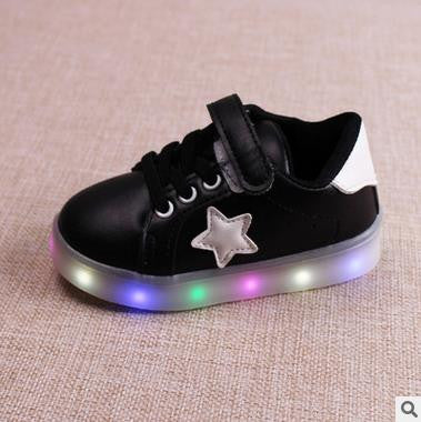 Children's casual shoes autumn 2016 toddler boy's fashion brand sport movement LED flash shoes kids for girls tenis infantil 421