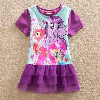Neat retail baby girl clothes girl dresses summer 2016 my little pony pretty lace children clothing tutu dress kids clothes LU3