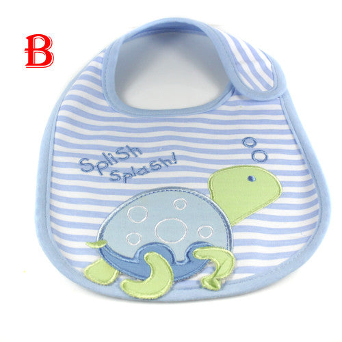 Cute Baby Towel Saliva Waterproof New Kids Cartoon Pattern 3 Layer Toddler Lunch Bibs