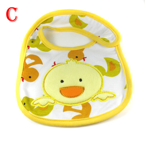 Cute Baby Towel Saliva Waterproof New Kids Cartoon Pattern 3 Layer Toddler Lunch Bibs