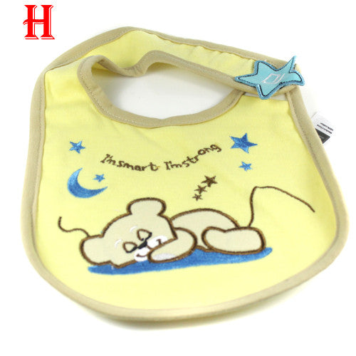 Cute Baby Towel Saliva Waterproof New Kids Cartoon Pattern 3 Layer Toddler Lunch Bibs