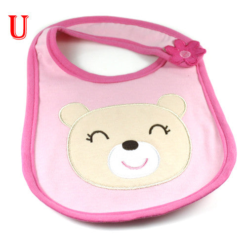 Cute Baby Towel Saliva Waterproof New Kids Cartoon Pattern 3 Layer Toddler Lunch Bibs