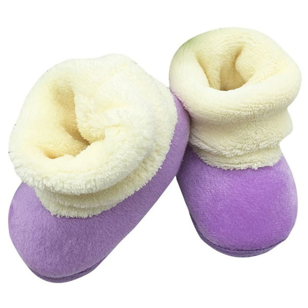 Trendy Newborn Kids Infant Toddler Crib Shoes Baby Girls Soft Soled Winter Snow Boots