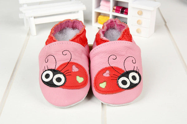 100% Genuine Cow Leather Baby Moccasins Cartoon Pattern Soft Soled Baby Boy Shoes Girl Newborn Infant Crib Shoes First Walkers