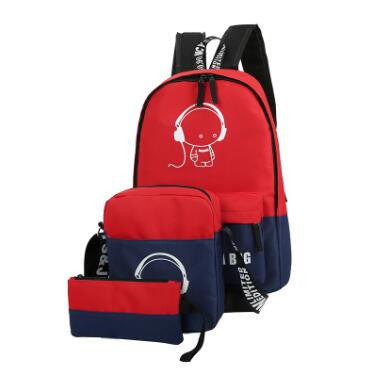 JOYPESSIE Sets girl Luminous women Backpacks Nylon School Bags fluorescence Backpack For Teenager Book bag mochila light bag