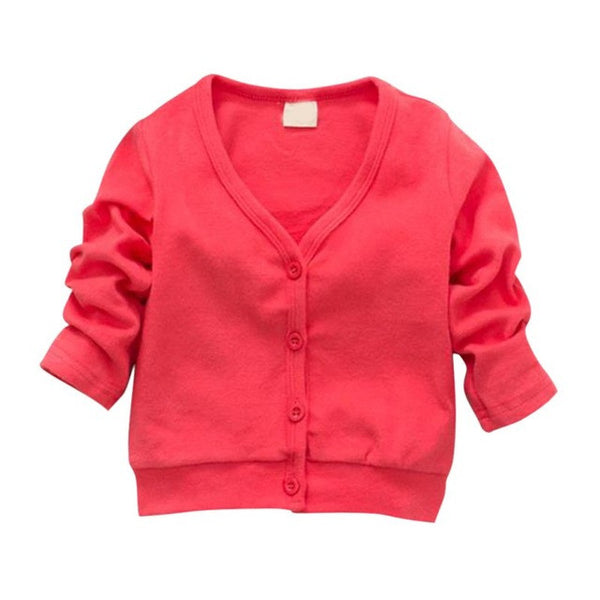 Child Boys Girls V-neck Cardigan Thick Cotton Jacket Coat Casual Comfortable SL01