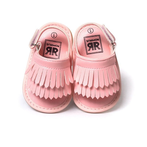 Hot Infant Baby Girl Shoes Leather Tassel Soft Bottom Crib Anti-slip Summer Shoes S01