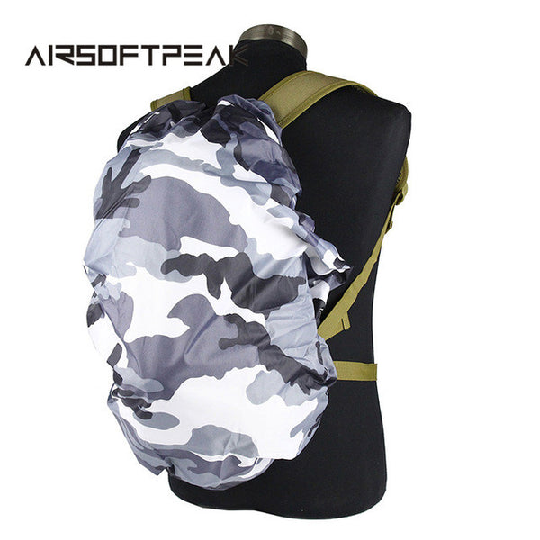 AIRSOFTPEAK 25L-40L Backpack Dust Rain Cover Waterproof Rucksack Bag Covers Camouflage Nylon Case For Hunting Camping Hiking