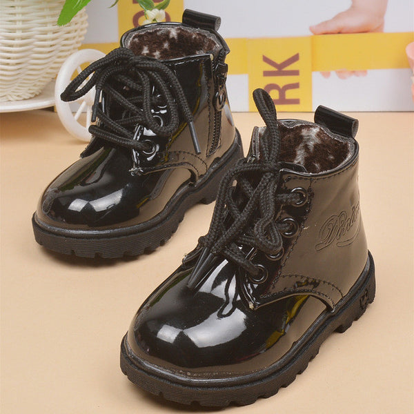 Winter 2016 children plus velvet anti shoes boots girls boys Martin boots snow boots fashion safty quality shoes for kids