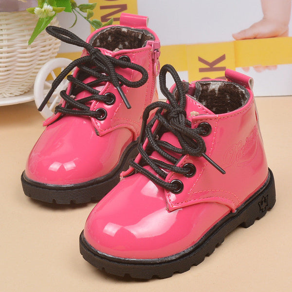 Winter 2016 children plus velvet anti shoes boots girls boys Martin boots snow boots fashion safty quality shoes for kids