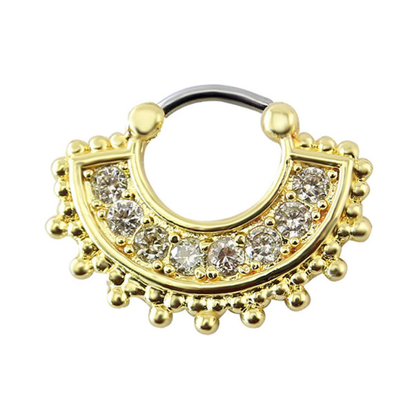 Indian Nose Piercing Septum Clicker Real Clip Rings Piercing Jewelry Septum Tribal Hoop Nose Ring Body Piercing Septo indiano
